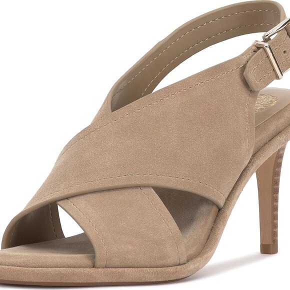 Womens Suede X Band Sandal 8.5 Rubber Sole Buckle Open Toe - Picture 1 of 7